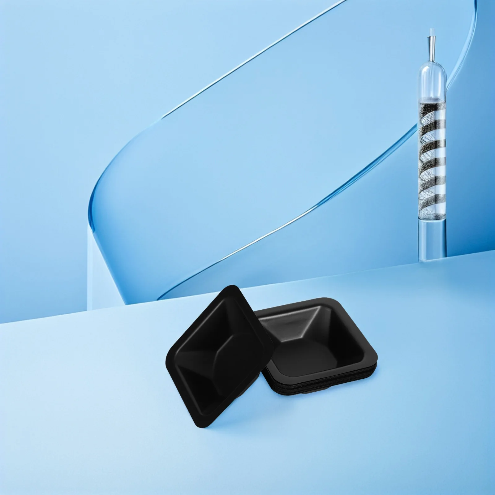 

20pcs Laboratory Weighing Boats Reusable Plastic Weighing Dishes For Powder Liquid Small Lab Trays Precision Measuring Chemistry