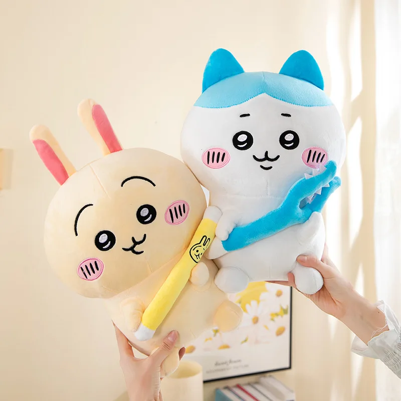 30Cm Kawaii Chiikawa Anime Plush Doll Usachi Kohachi Soft Stuffed Plushie Kid Toys Children's Gift Throw Pillow Home Ornament