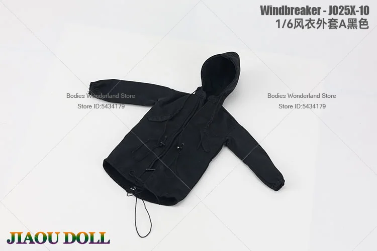 In Magazzino JO25X-10 1/6 Bilancia Soldato Allentato Con Cappuccio Abbigliamento Da Lavoro Lungo Giacca A Vento Cappotto Vestiti Per 12 pollici Action Figure bambola