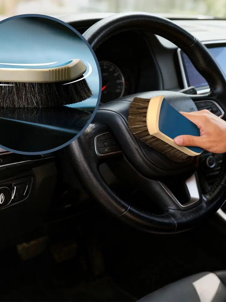 

Щетка для детализации автомобиля, щетина из конского волоса, тряпка для автомобилей, щетка для пыли салона автомобиля для владельцев автомобилей, седанов, грузовиков, внедорожников, автофургонов