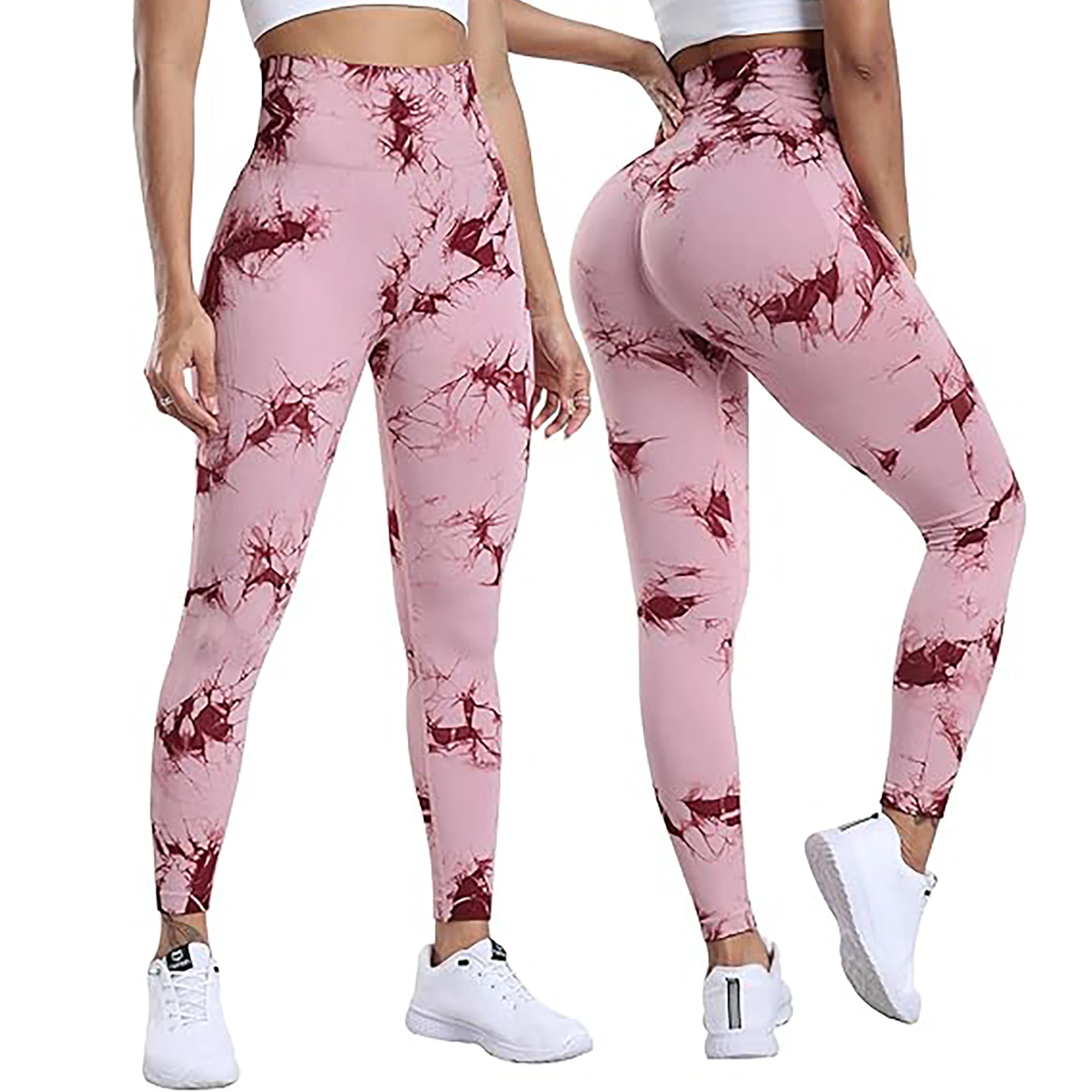 

Sexy Women Gym Yoga Leggings High Waist Push Up Leggins Tie-dye Seamless Fitness Workout Leggins Sports Tights Running Pants