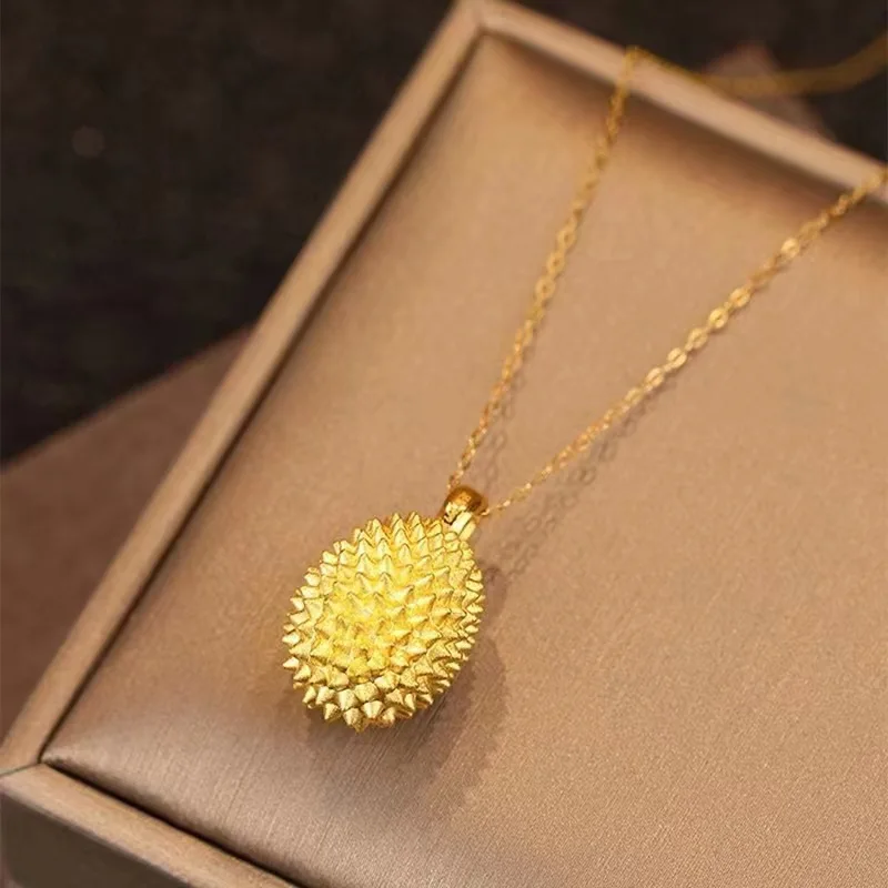 Hot Selling Versatile Niche Design Exquisite Small Fruit Durian Temperament Necklace Wholesale