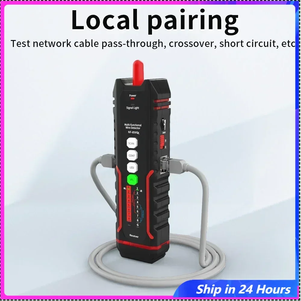 

NOYAFA NF-859GK Line Finder Network Tester Red Light Single Head Crimping Length Breakpoint IP Scanning PING Charging Type