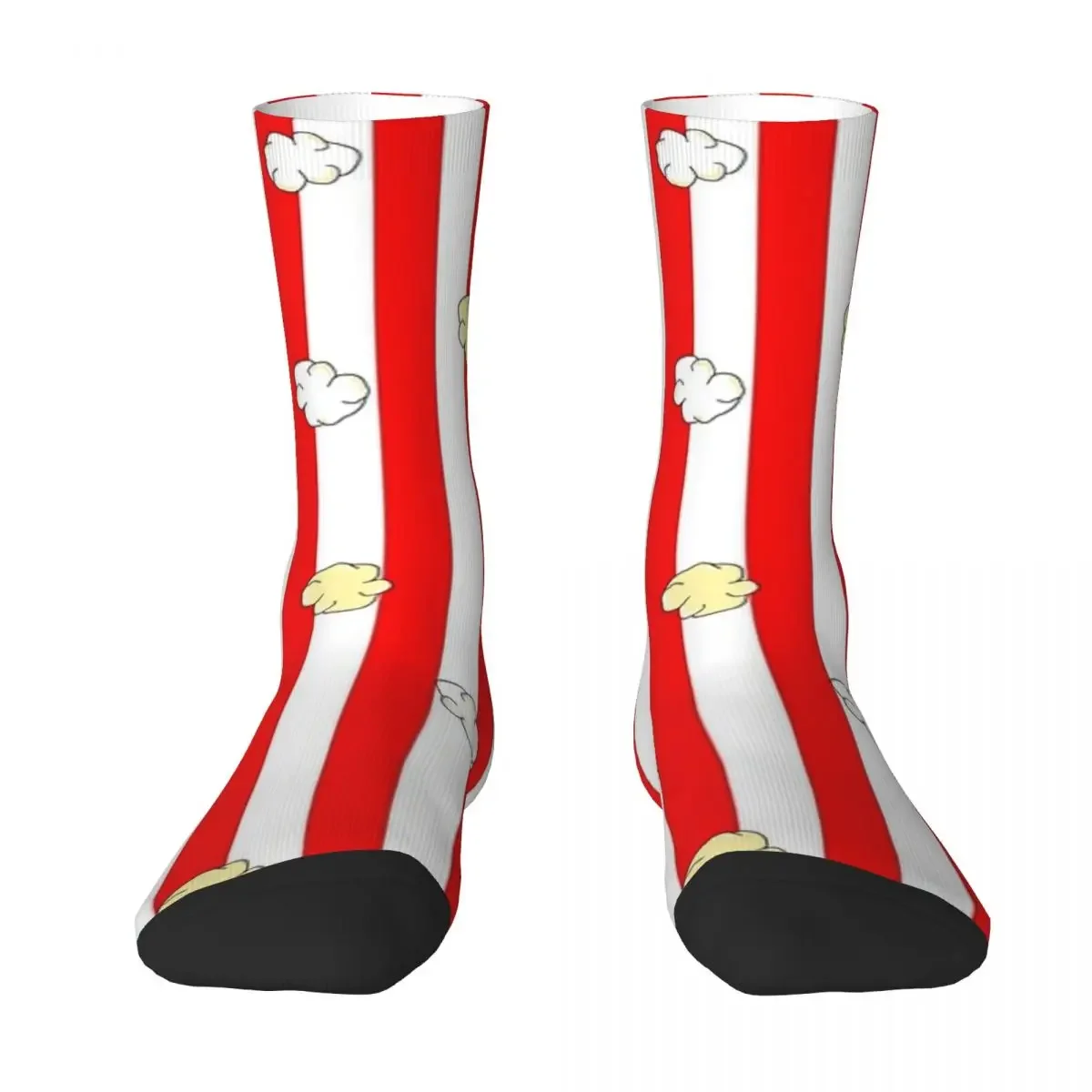 Popcorn Red Stripe Socks Funny Desgin Fashion Stockings Spring Anti Skid Female  Quality Design Climbing 