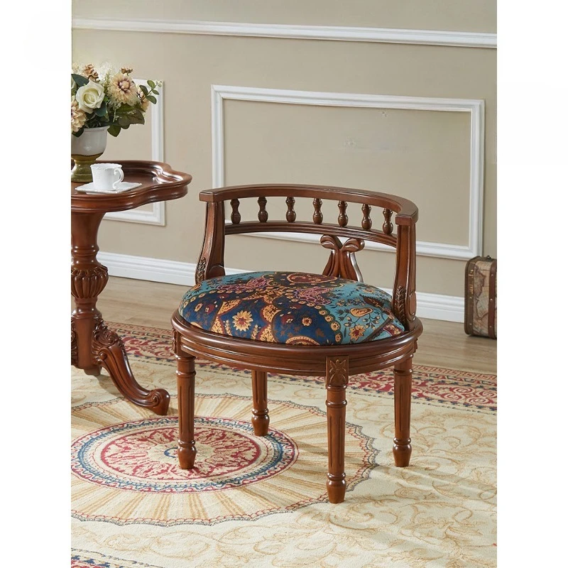 

Solid wood leisure chair living room balcony single sofa chair retro old designer negotiation table and chair combination