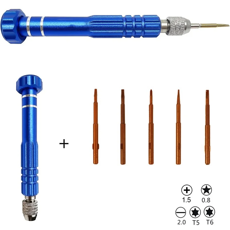 Portable 5-In-1 Multifunctional Small Screwdriver Kit Magnetic Screwdriver Repair Tool For Eyeglass/Electronics/Watch/Jewelry