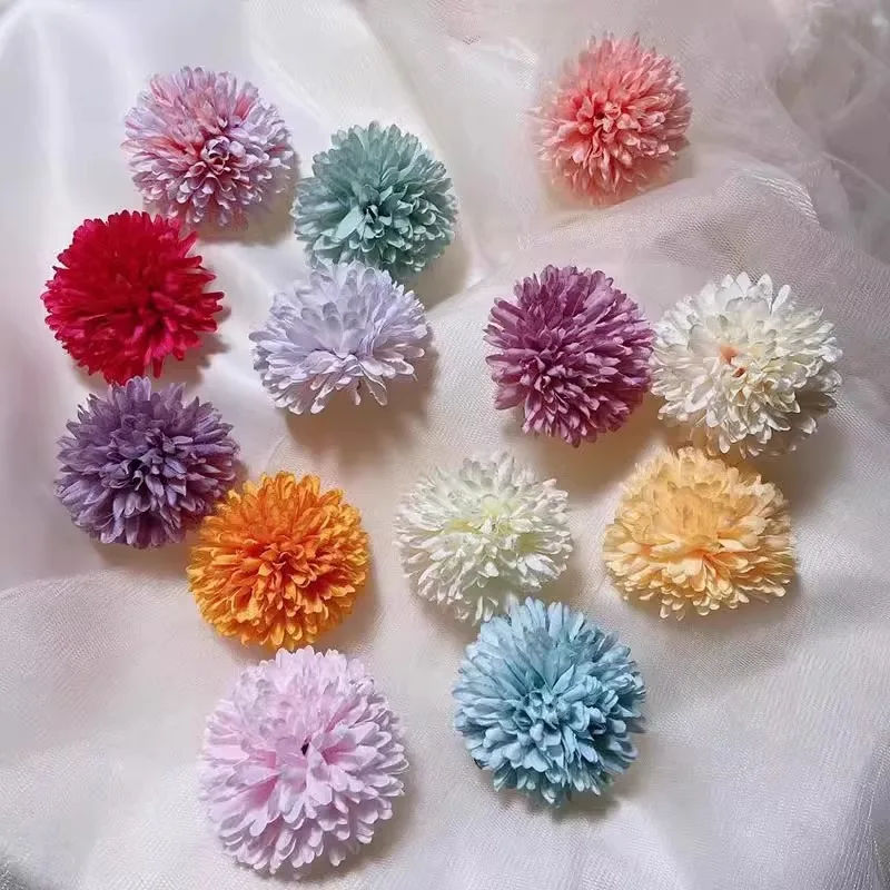 

Chrysanthemum hairpin romantic purple hydrangea side ball headdress duck bill clip simulated flower hairpin hair accessories
