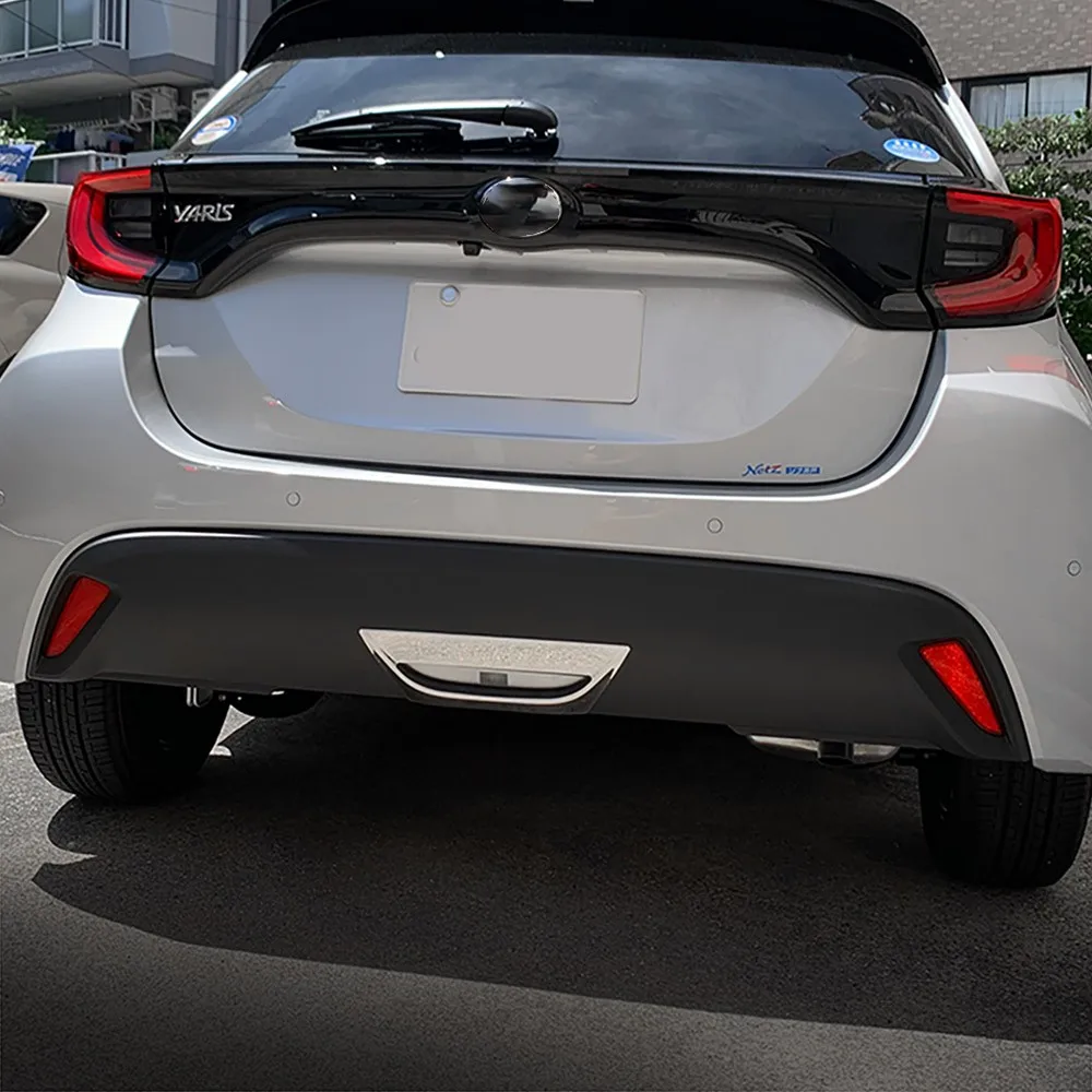 Car Rear Reflector Garnish Trim for TOYOTA YARIS KSP210 MXPA1 MXPH1 2019 Chrome Stainless Steel Exterior Car Styling Accessories