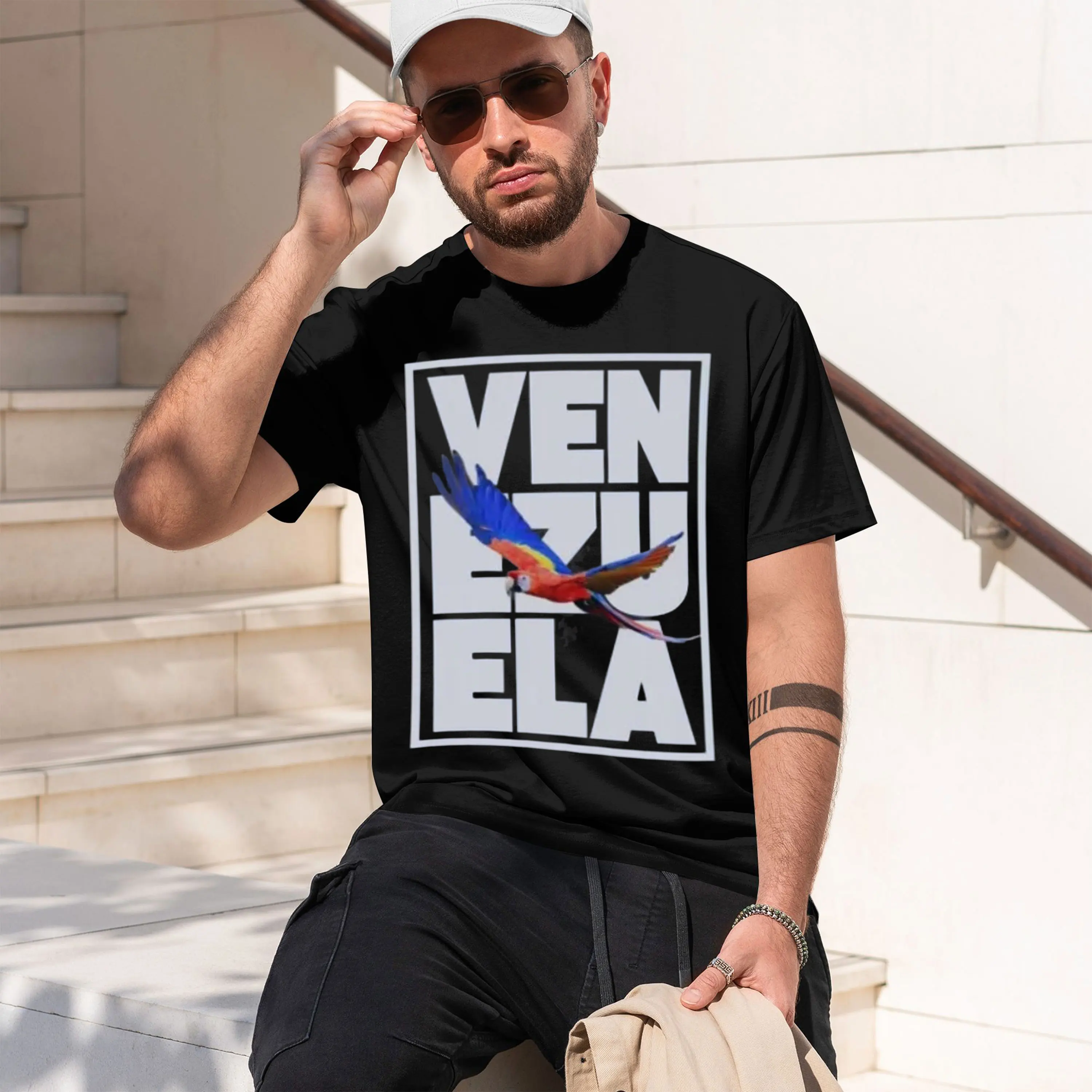 Camiseta de Manga Corta para Hombre, Modelo 2026, Unisex, Diseño Vintage con Gráficos de Venezuela, Camiseta de Algodón para el Pueblo de Venezuela