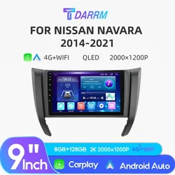 Car Radio For Nissan Navara Frontier NP300 4 D23 2014-2021 Video DVD Wireless QLED Navigation GPS Car Multimedia Stero Player
