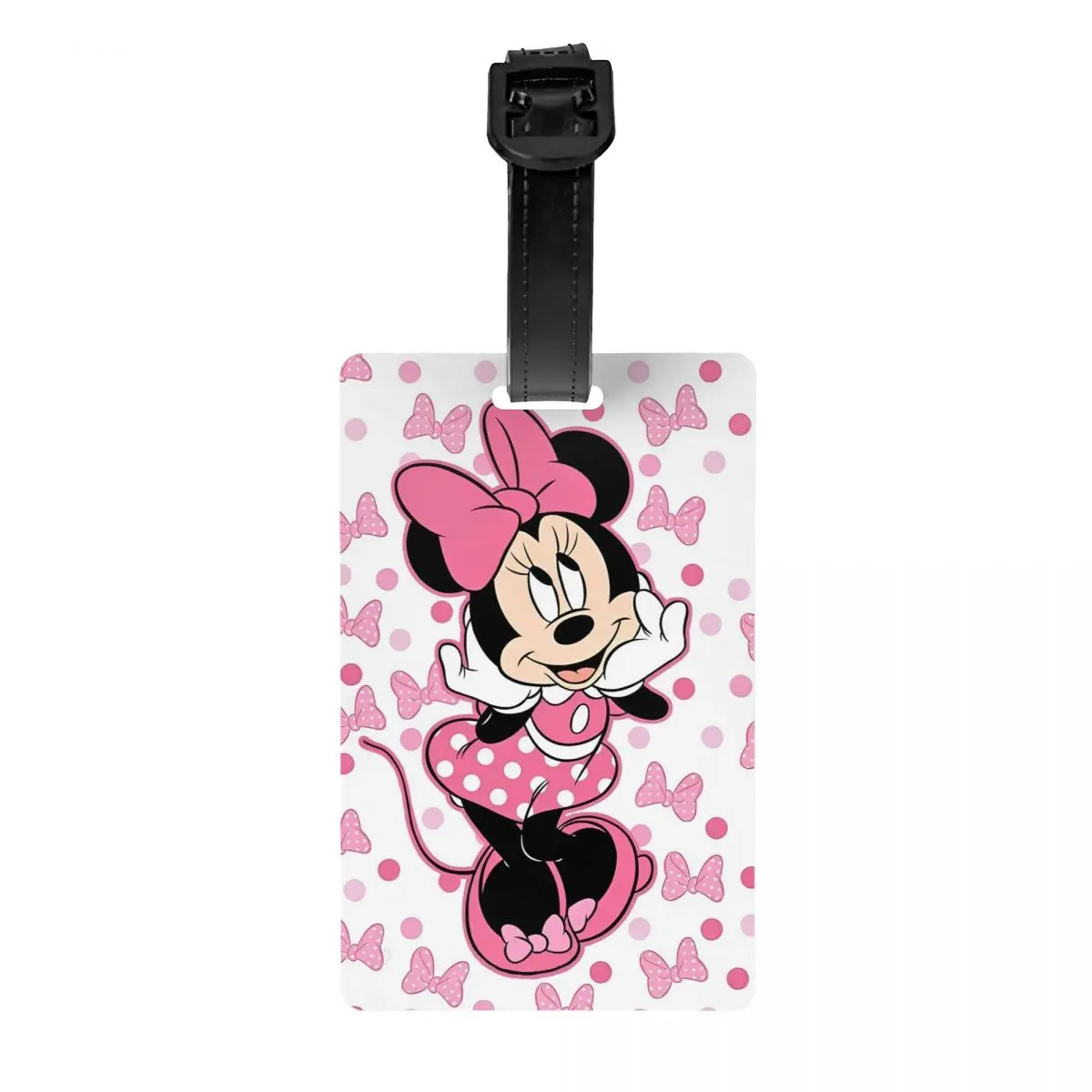 Cartoon Cute Minnie Mickey Mouse Luggage Tag Travel Accessories Pink Label Luggage Bag Case Tags Name ID Address for Men Gift