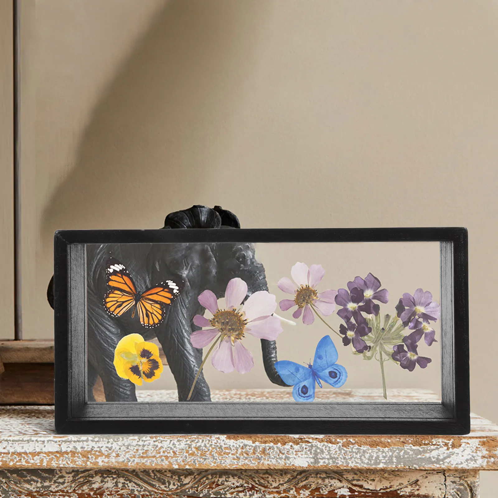 

Creative Dried Flower Specimen Frame Acrylic Wood Display Case For Pressed Flowers Insects Butterflies Floating Shadowbox Frame