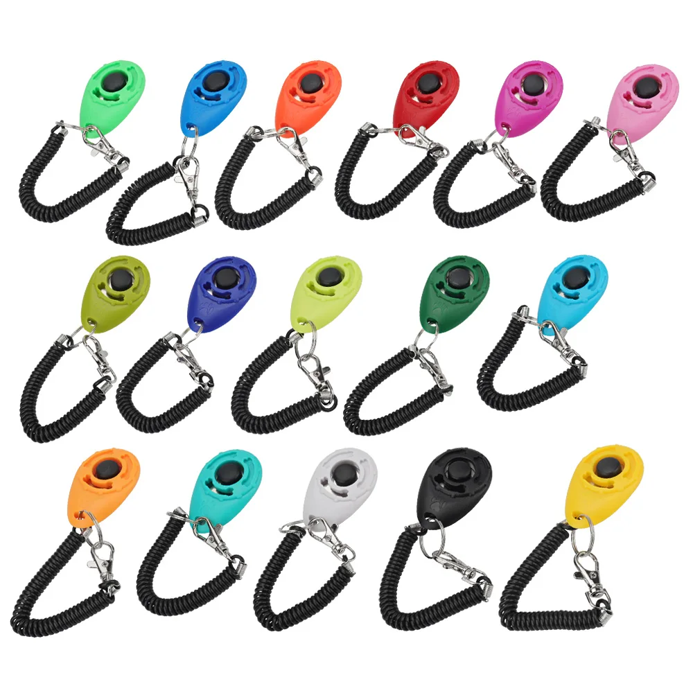 Pet Training Clicker Cat Dog Toy Spring Keyring Portable Sound Pet Training Supplies