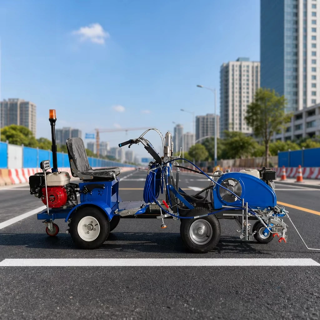 Cold Spray Road Marking Machine Hand Push Airless Line Marker Adjustable Spray Gun for Road Marking Project