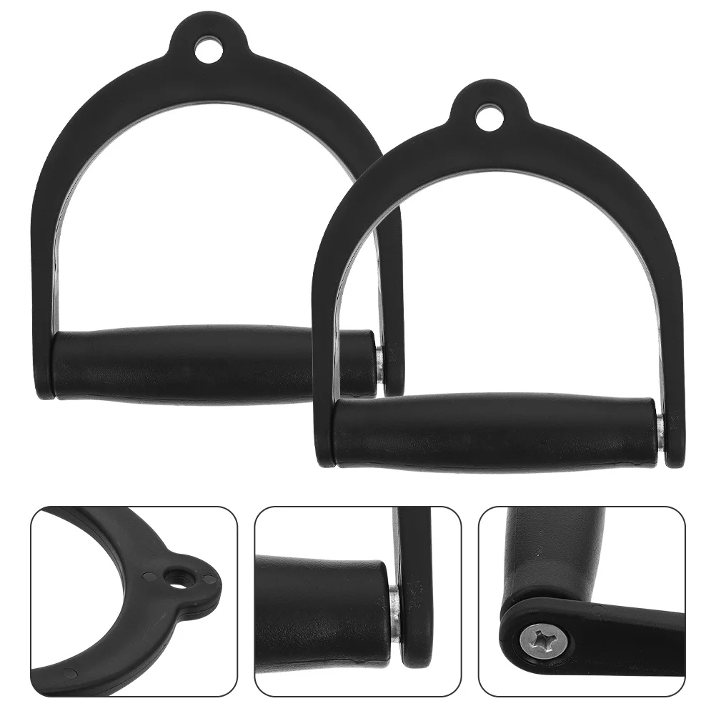 2Pcs Plastic Fitness Handles Ergonomic Cable Pull Down Handles Workout Attachment Daily Use Training Gym Equipment
