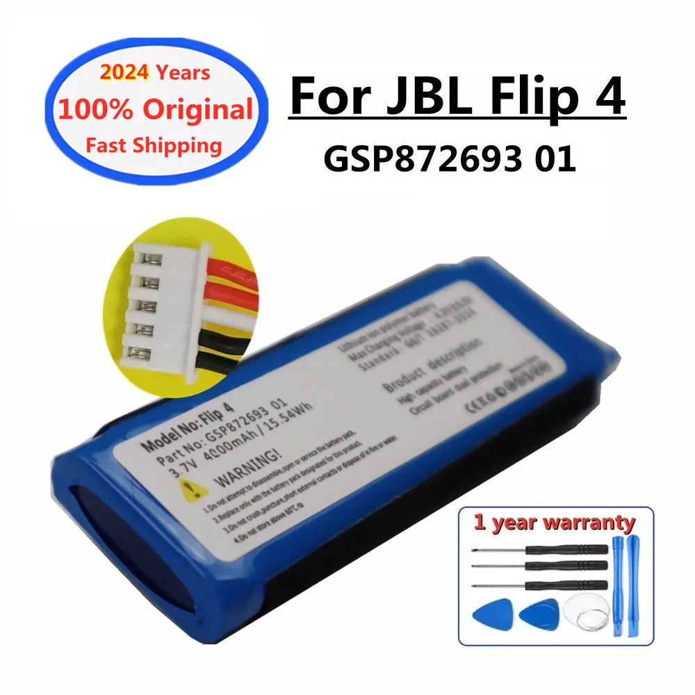 2024 Years Original Battery For JBL Flip 4 flip4 GSP872693 01 4200mAh Speaker Bateria In Stock Fast Shipping