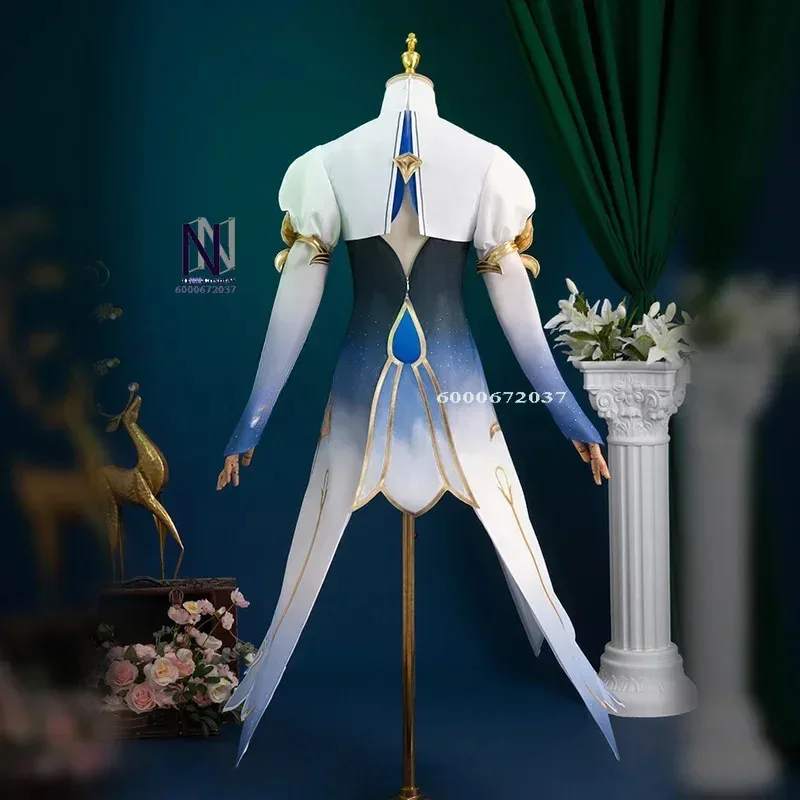 

Genshin Impact Focalors Furina Cosplay Costume Wig Dress Fontaine Demonic God Uniform Halloween Party Women Props Outfit Fashion