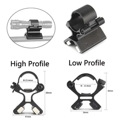 Supporto magnetico tattico per torcia da 24-27mm X alto profilo basso anelli di diametro di 25.4mm cannocchiale da puntamento staffa di supporto per torcia Scout