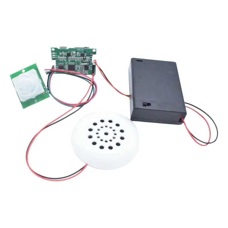 T23C DIY MP3 Music Voice Player Kit With PIR Infrared Sensor Recording Module, Supports USB Download No TF Card