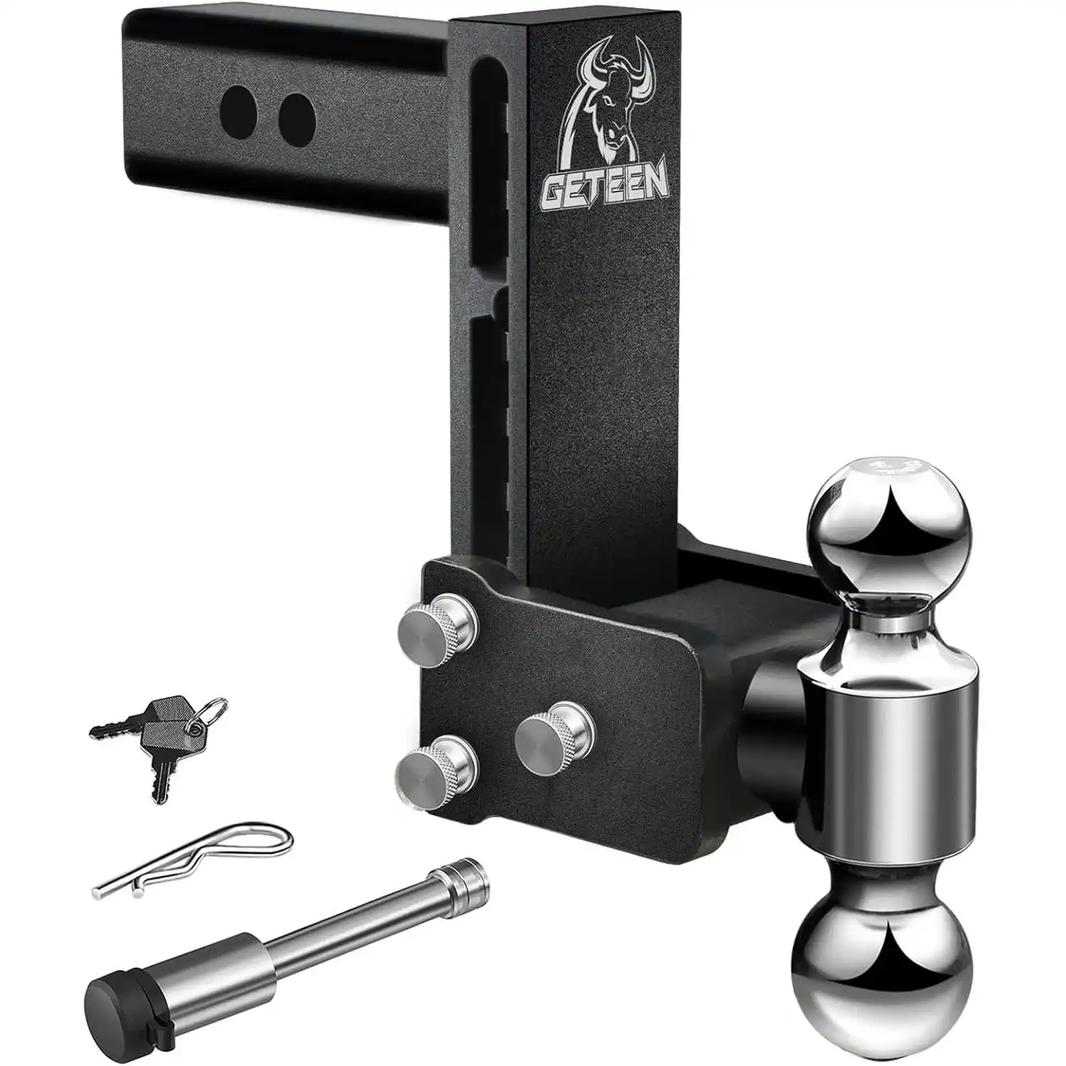 

Adjustable Trailer Hitch Ball Mount Fits 2" Receiver, 7" Drop, MAX 10,000 lb GTW Heavy Duty Aluminum Tow Hitches