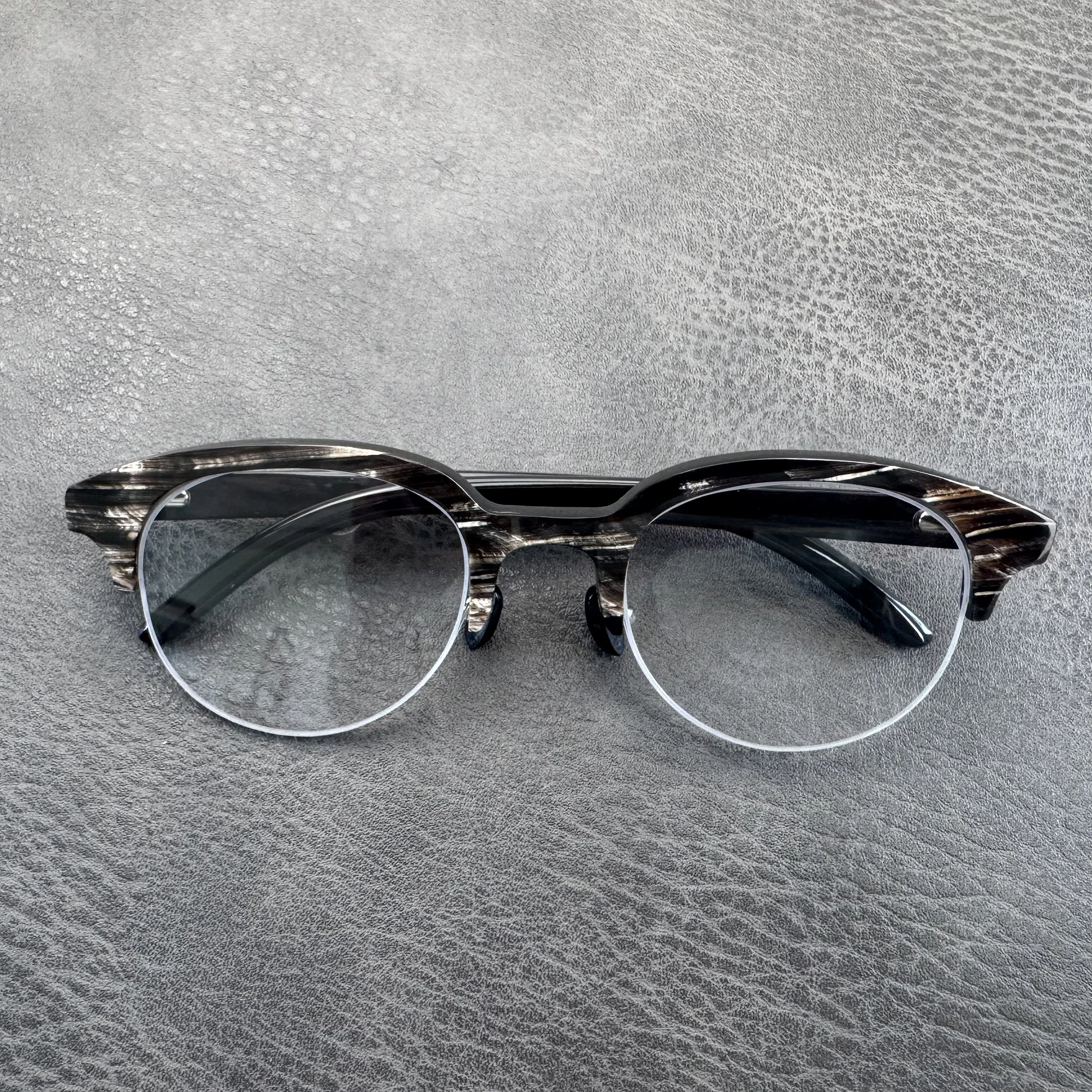 Eyeglass Frames Unique Vintage Natural Pattern Stripes Handmade Buffalo Horn Prescription Eyeglasses Optical Men's Glasses Frame