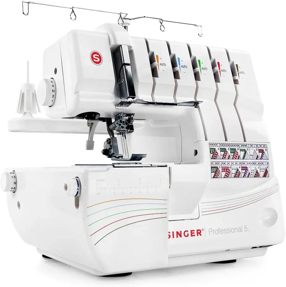 

14T968DC Serger Overlock with 2-3-4-5 Stitch Capability 1300 Stitches Per Minute & Self Adjusting - Sewing Made Easy White