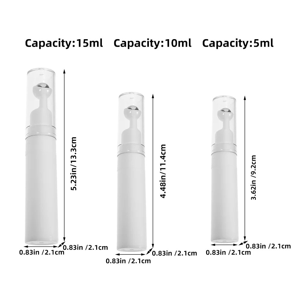아이 크림 세트 에센셜 오일 롤러 여행 공, 리필 가능한 빈 어플리케이터, 3 개