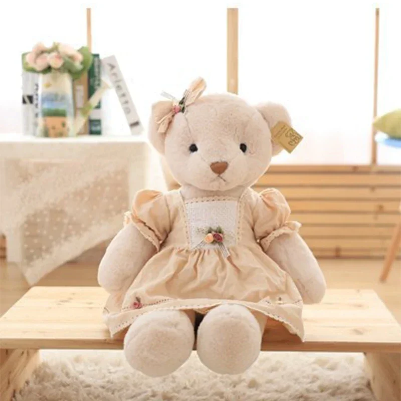 Cute Stuffed Teddy Bear In Skirt Lovely Princess Teddy Plush Children\'s Toy Kawaii Room Decor Christmas Gifts for Girlfriend