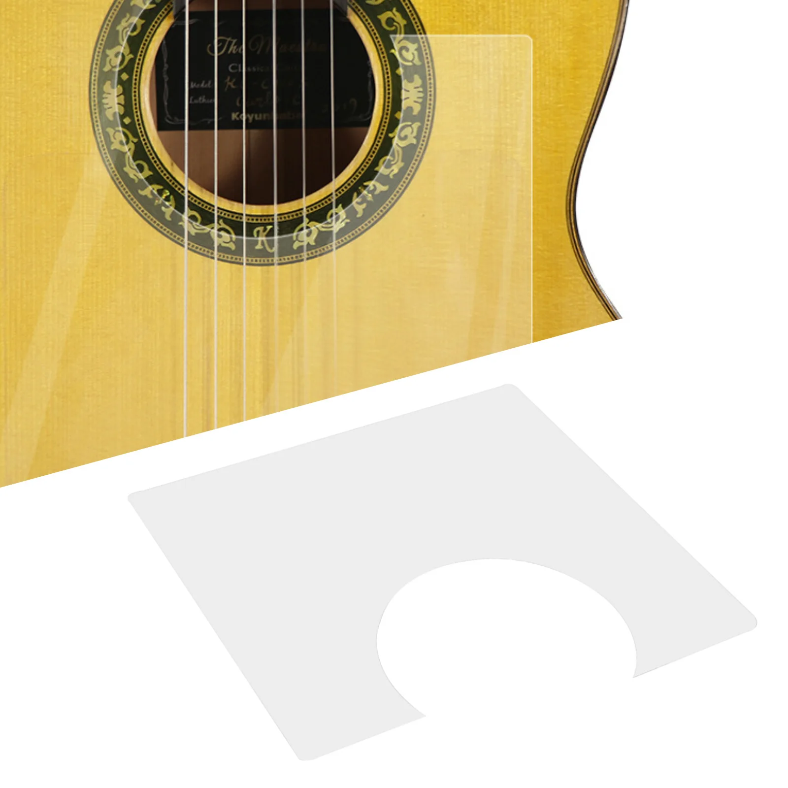 Acoustic guitar transparent pickguard for folk models classic antiscratch guard plate made of film with easy removal