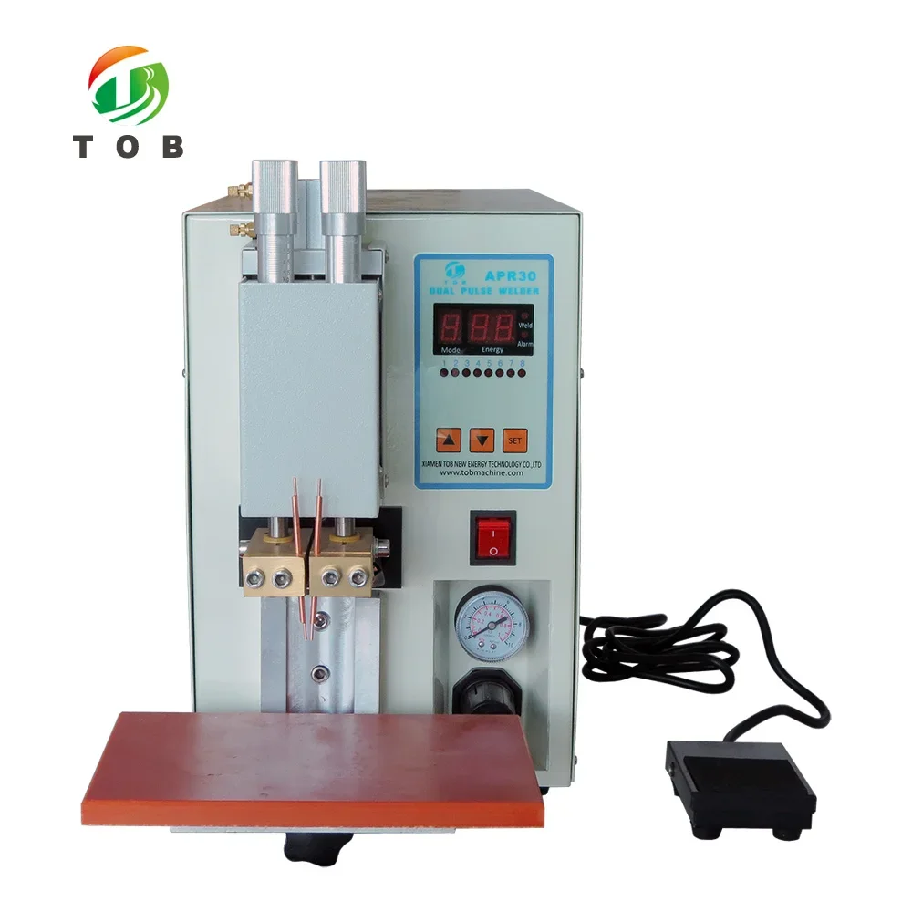 

Pneumatic Al Ni Tab Spot Welder Welding Machine For 18650 Cylinder Lithium Battery Pack