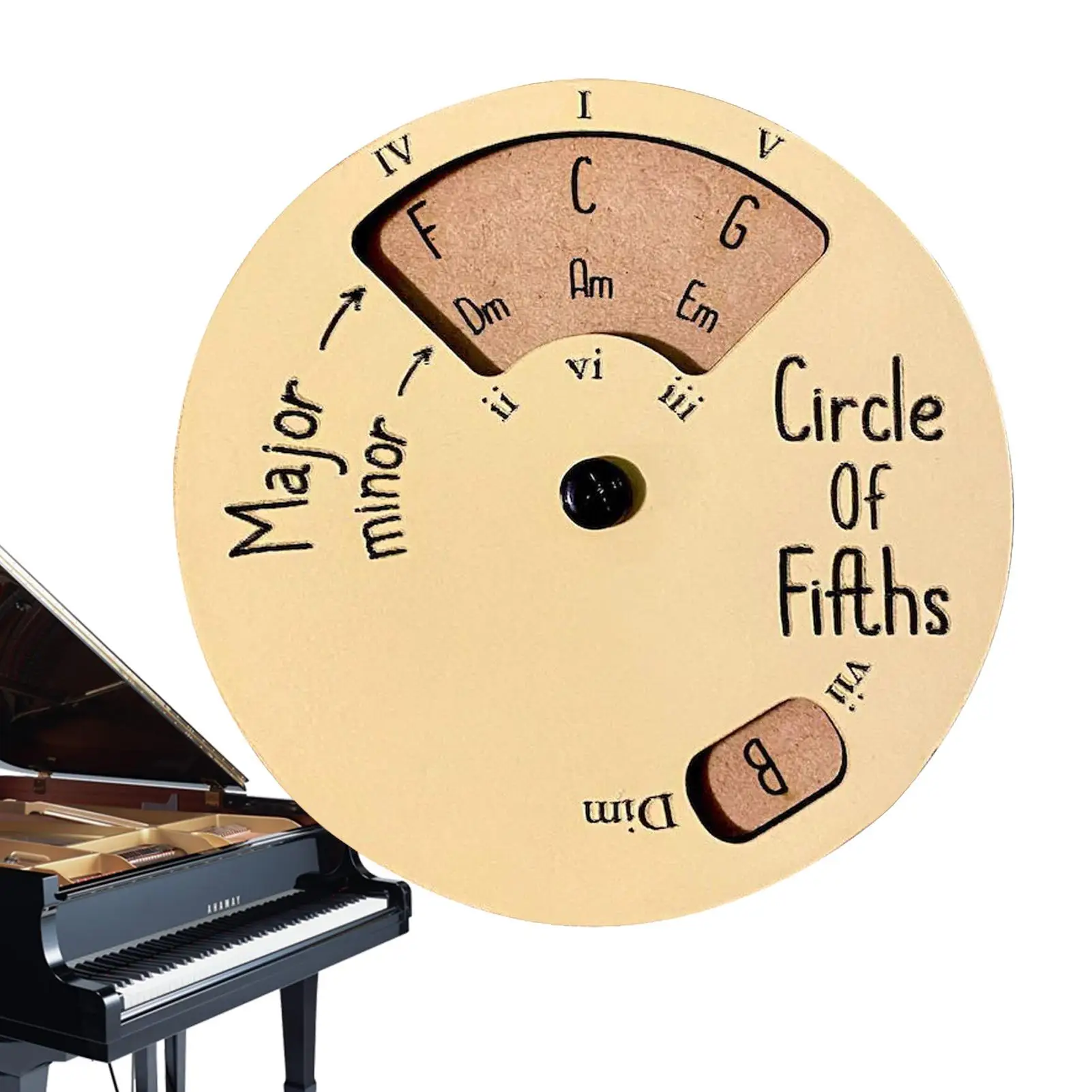 Roue d'accord en bois pour musiciens, cercle des cinquièmes, outil de mélodie, instruments de musique et accessoires