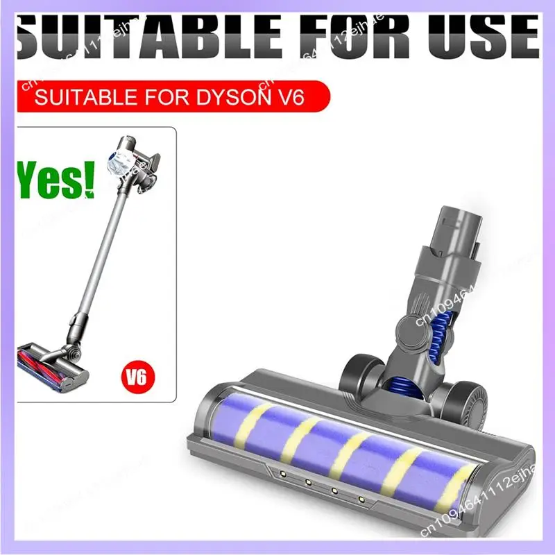 N83R فرشاة المحرك الكهربائي توربو لدايسون V6 DC62 DC58 فرشاة لفة مع شعيرات ناعمة لبلاط الباركيه مع ضوء LED سهلة الاستخدام