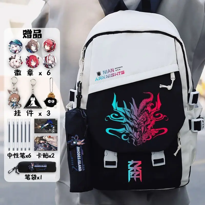 Arknights Anime Collaboration For Men And Women, Large Capacity Two-Dimensional Amiya Game Merchandise Student Backpack A