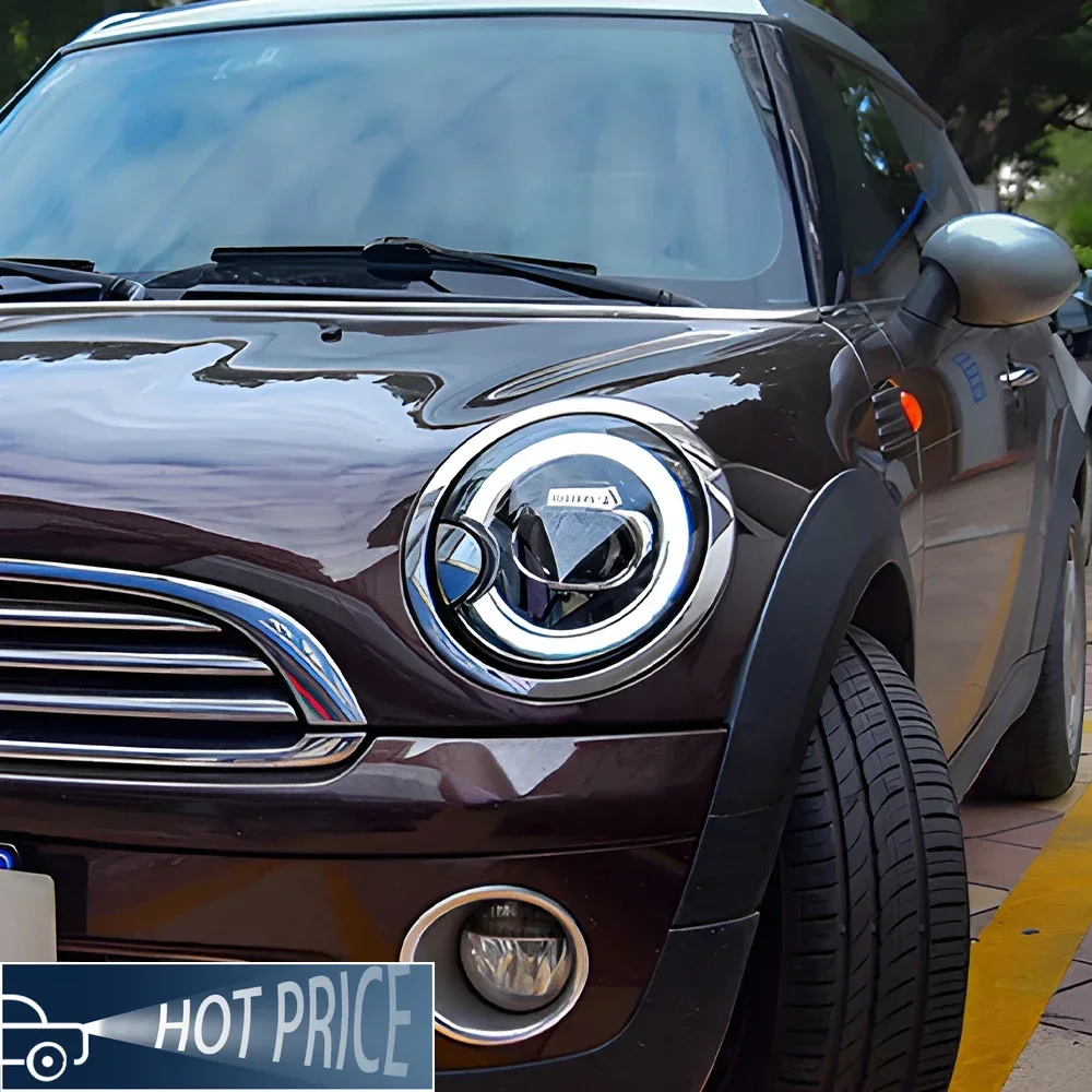 

Для 2007-2013 Mini R56 R57 R58 автомобильные передние фонари в сборе, обновленная светодиодная автомобильная фара, линза проектора, аксессуары с эффектом запуска