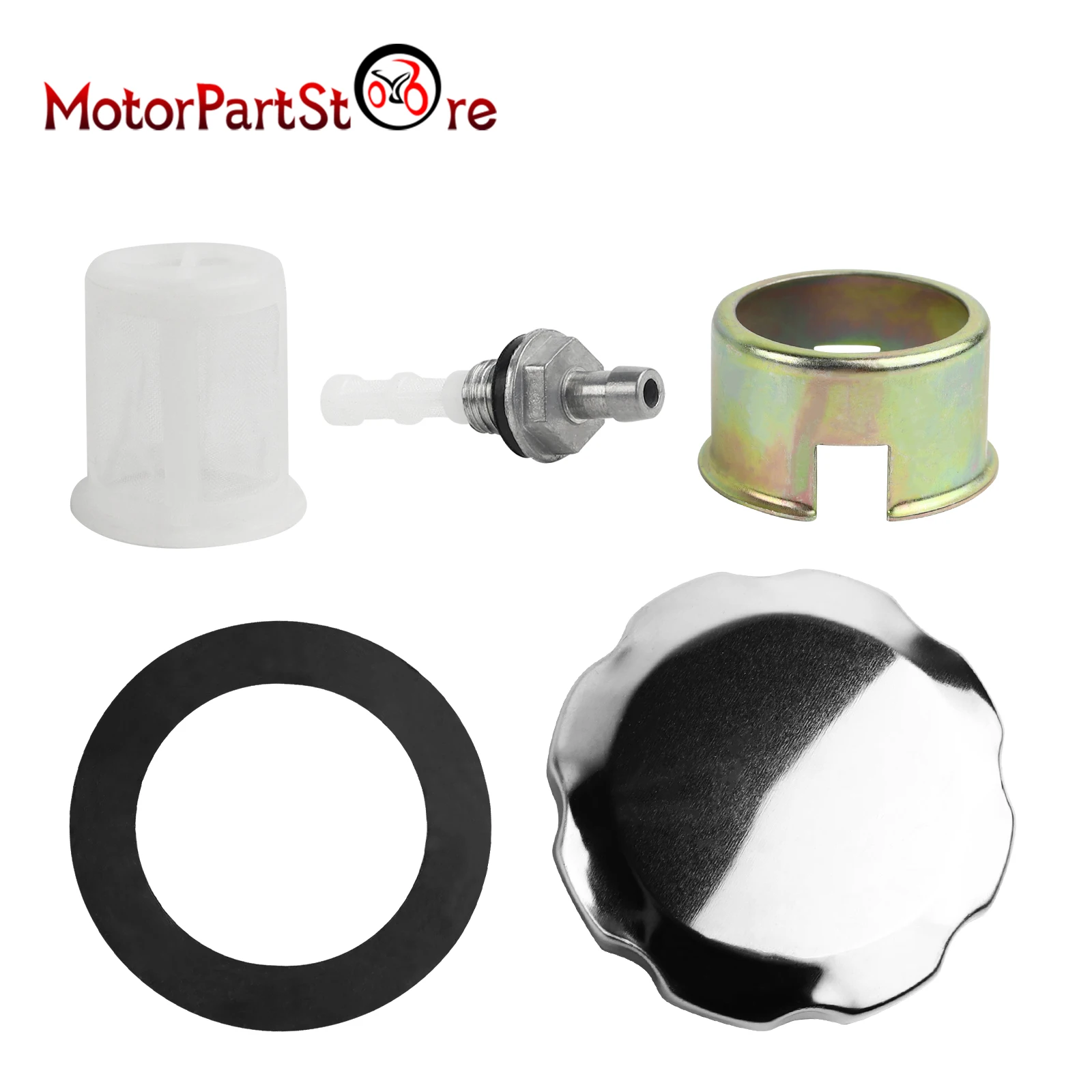 Gas Cap Fuel Tank Cap Joint Filter Kit for Honda GX390 GX340 GX270 GX240 GX200 GX160 GX120 168F 188F 190F Engine Motor Generator