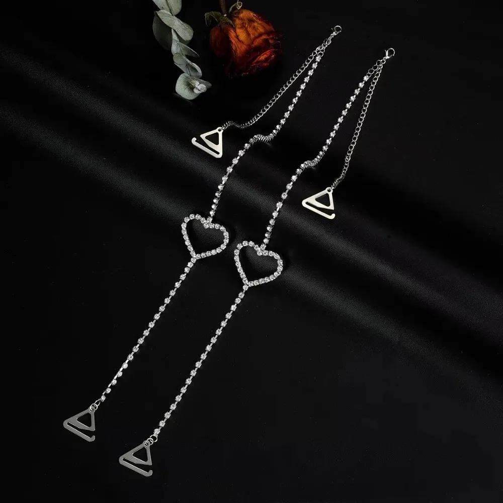 

2Pcs Slip Resistant Bra Straps Lingerie Accessories Crystal Adjustable Length Underwear Straps Invisible Removable