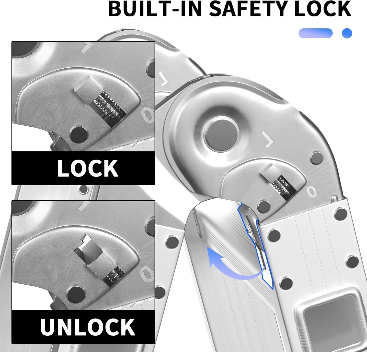 Krótka składana drabina aluminiowa 4,7 m 14 w 1 wielofunkcyjna kombinacja do domu DIY farba budowlana, czyszczenie z tacą na narzędzia