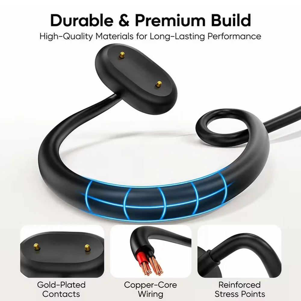 Compatible for Google Fitbit Air Charger , USB-C & Type-C Cables magnetic backup charging for home, office, car and travel.