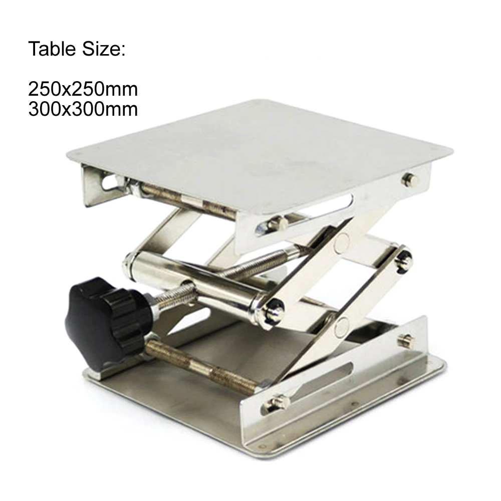 200mm 250mm 300mm Steel Lifter Router Plate Table Woodworking Machinery Lifting Stand Manual Lift Platform Carpentry Tools