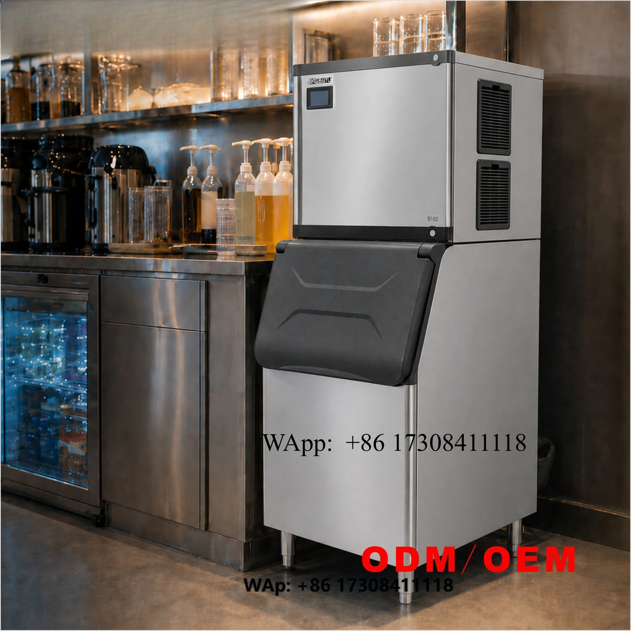 200kg 300kg 320kg 350kg 450kg 520kg Commercial Cube Ice Maker Air Cooled 300-500kg/Day Cube Ice Making Machine
