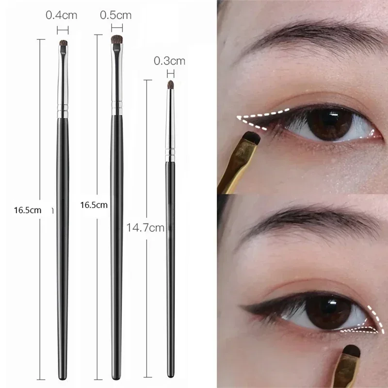 Professional Flat Eyes Makeup Brushes 1/4Pcs Eyebrow Eyeliner Contour Brush Angled Concealer Eyeshadow Make Up Cosmetics Tools