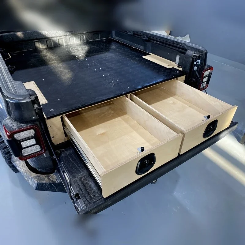 Offroad Pickup Truck Bed Drawer Storage System For FORD RANGER T7 T9 Camping Drawers System Car Rear Box