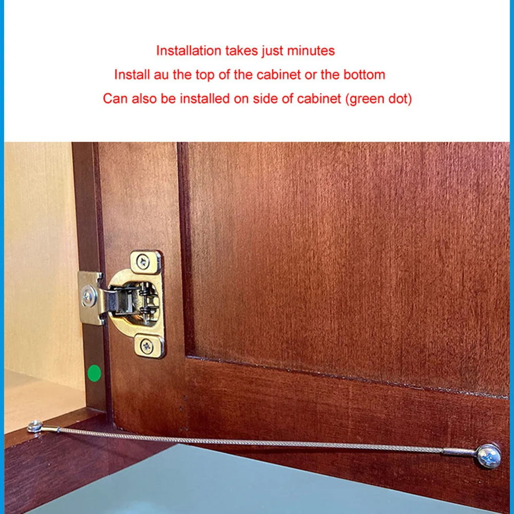 4 قطعة أقفال كابل مضفر الفولاذ المقاوم للصدأ نافذة الأمن سلسلة قفل الباب مقيد المنزل انزلاق الباب الطفل مكافحة سرقة #4