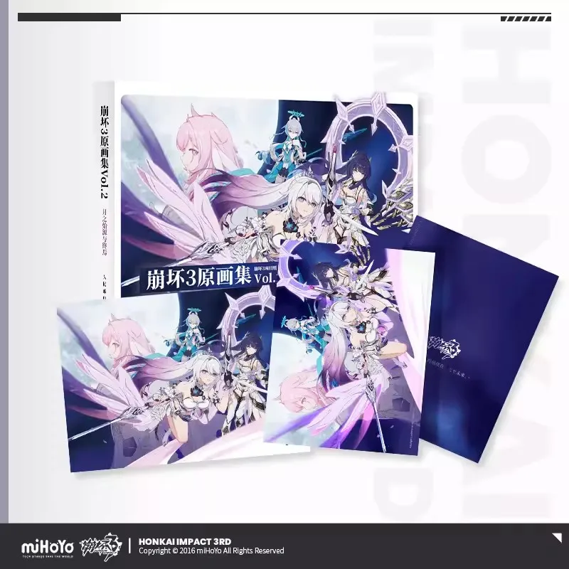 game characters of honkai impact obras oficiais vol2 elysia kiana bronya ilustracao arte album de fotos acessorios 01