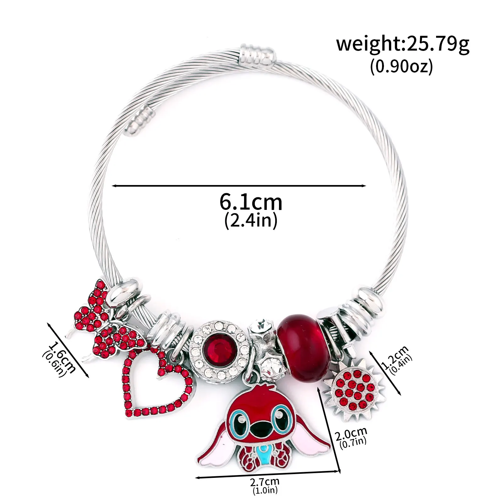 أساور ديزني ليلو وستيتش الملاك الساحرة للزوجين، إكسسوارات جميلة لمحبي هدايا عيد الميلاد وعيد الميلاد #6