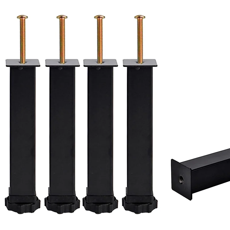 A01F-4 PCS Bed Rack Support Legs Adjustable Height 20 To 22Cm Heavy Duty Bed Center Frame Slat Feet