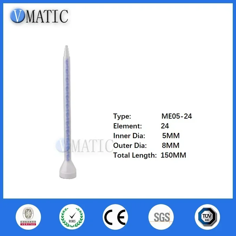 5Pcs ME05-24 Dual Chamber Static Mixing Nozzle for 2-Component Epoxy Resin & Adhesive Dispensing