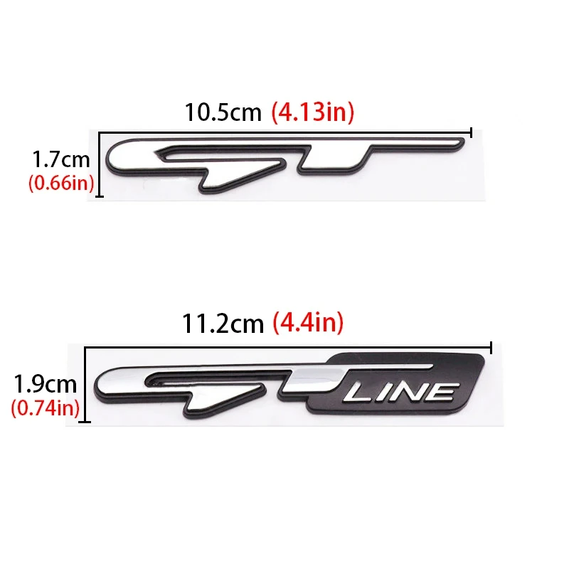 3D Chrome Car GT Line Sticker Emblem Logo For Kia GT Line Sportage Ceed Picanto K5 K3 Stonic Auto Badge Decal Accessories