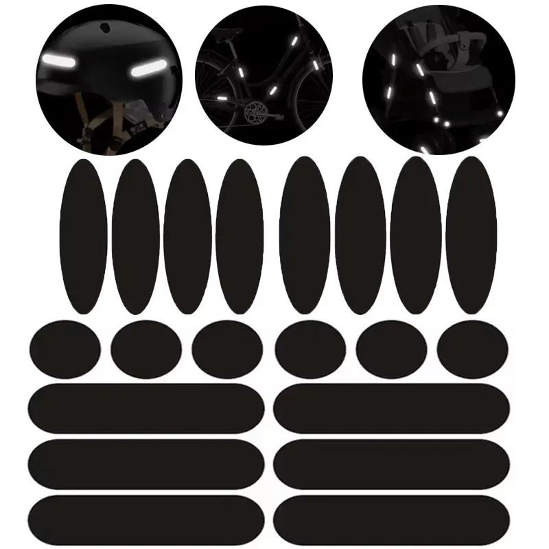 

Car Reflective Helmet Stickers Multi-functional Black Invisible Reflective Stickers Reflective Tape Motorcycle Body Stickers