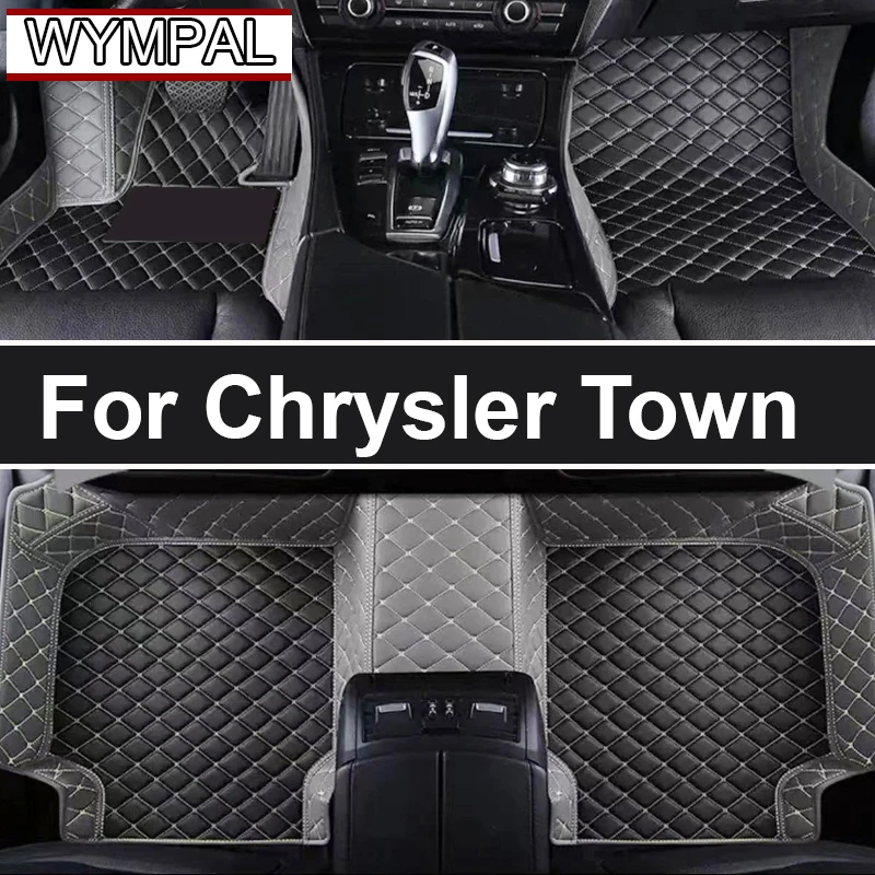 Car Floor Mat For Chrysler Town & Country 7 Seat 2013~2016 Waterproof Protection Pad Carro Rear Trunk Floor Mat Car Accessories